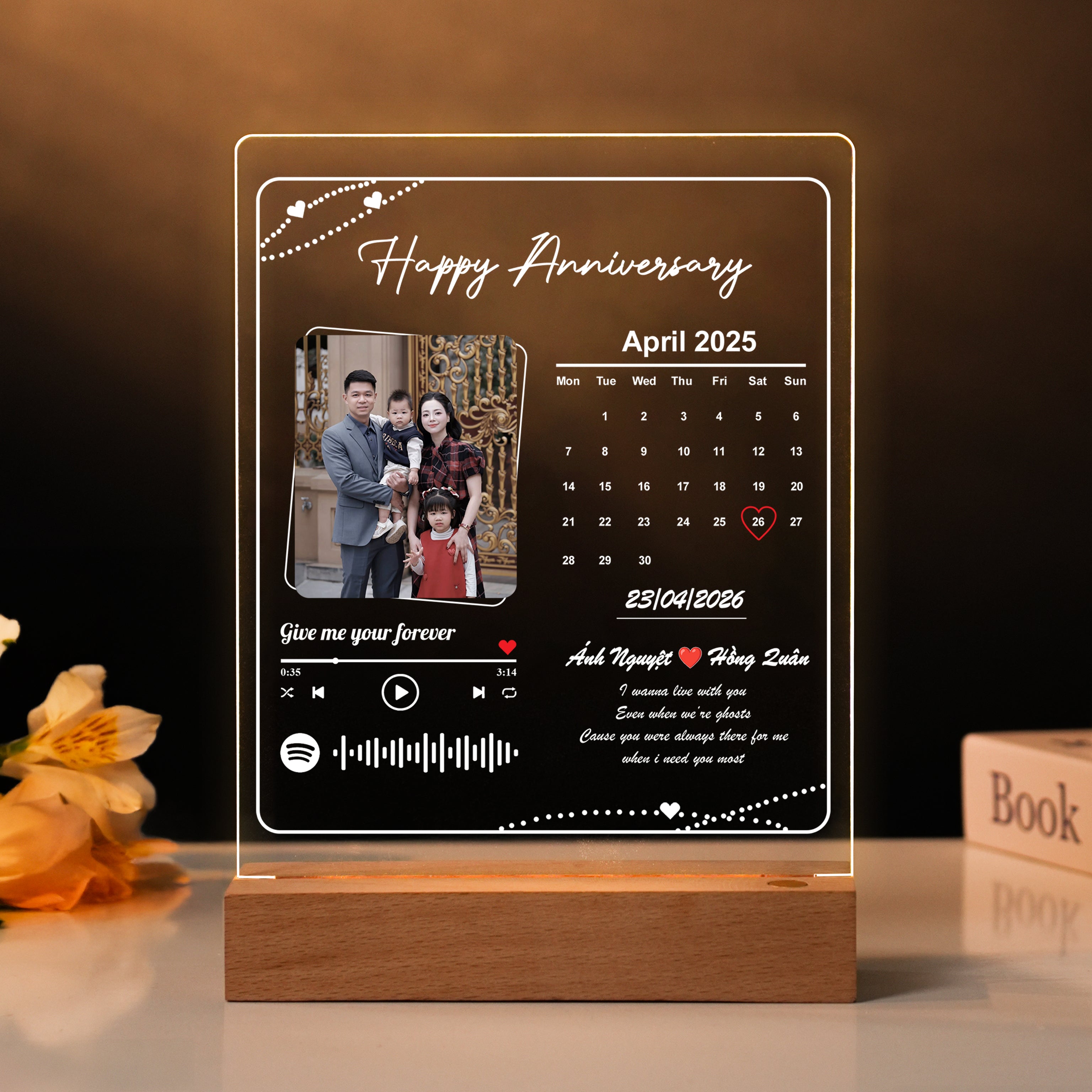 Quà tặng ĐÈN NGỦ IN HÌNH THEO YÊU CẦU - Quà Tặng Ngày Kỉ Niệm