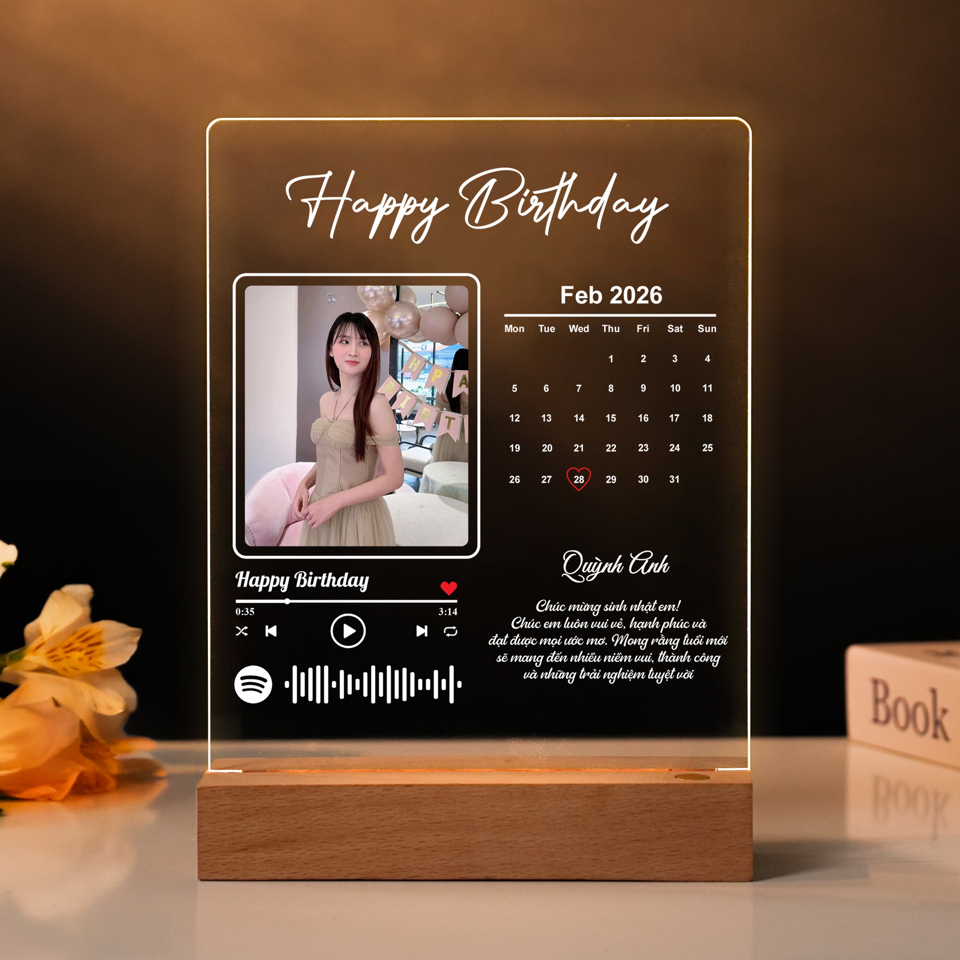 Quà tặng ĐÈN NGỦ IN HÌNH THEO YÊU CẦU - Quà Tặng Ngày Sinh Nhật