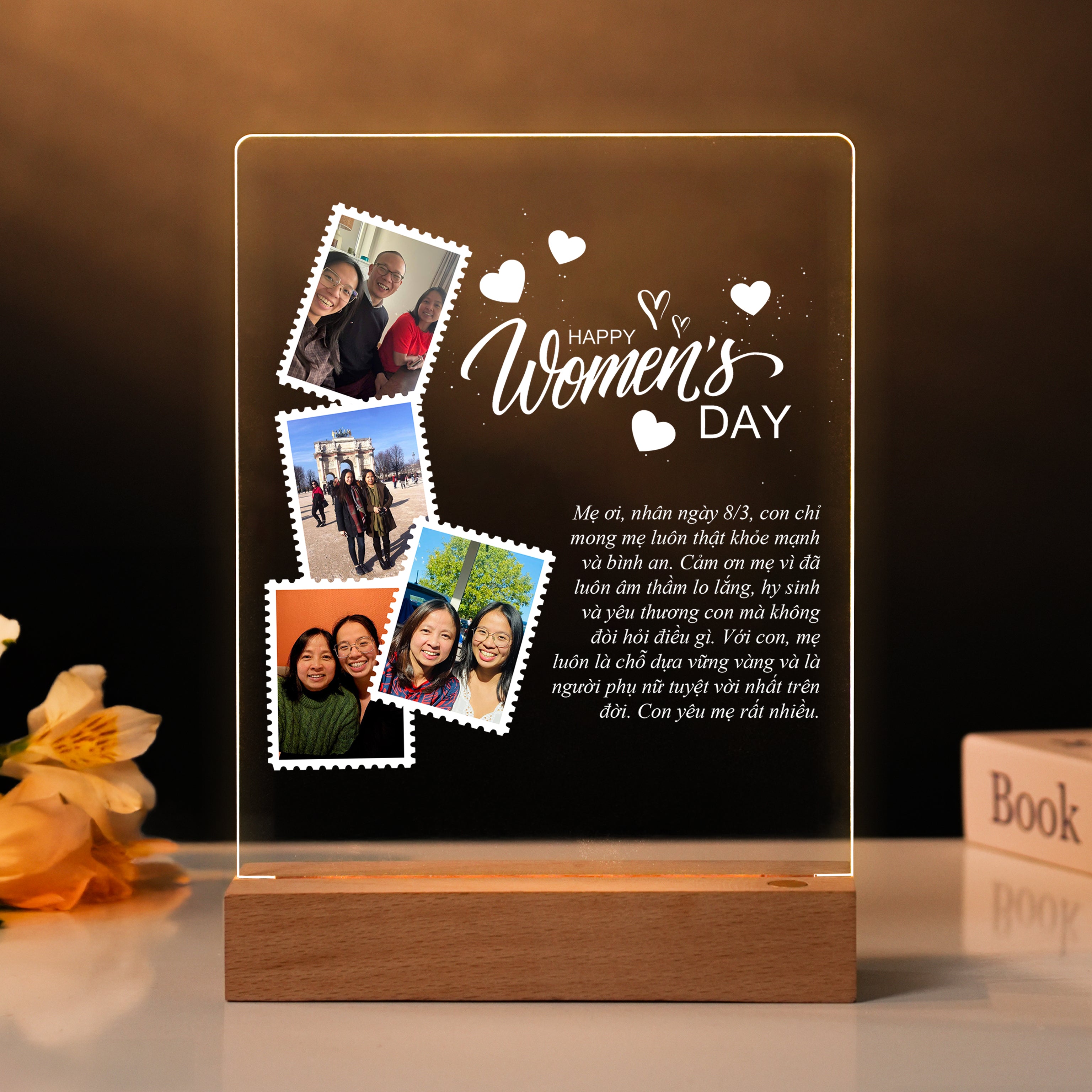 Quà tặng ĐÈN NGỦ IN HÌNH THEO YÊU CẦU - Quà Tặng Ngày Quốc Tế Phụ Nữ