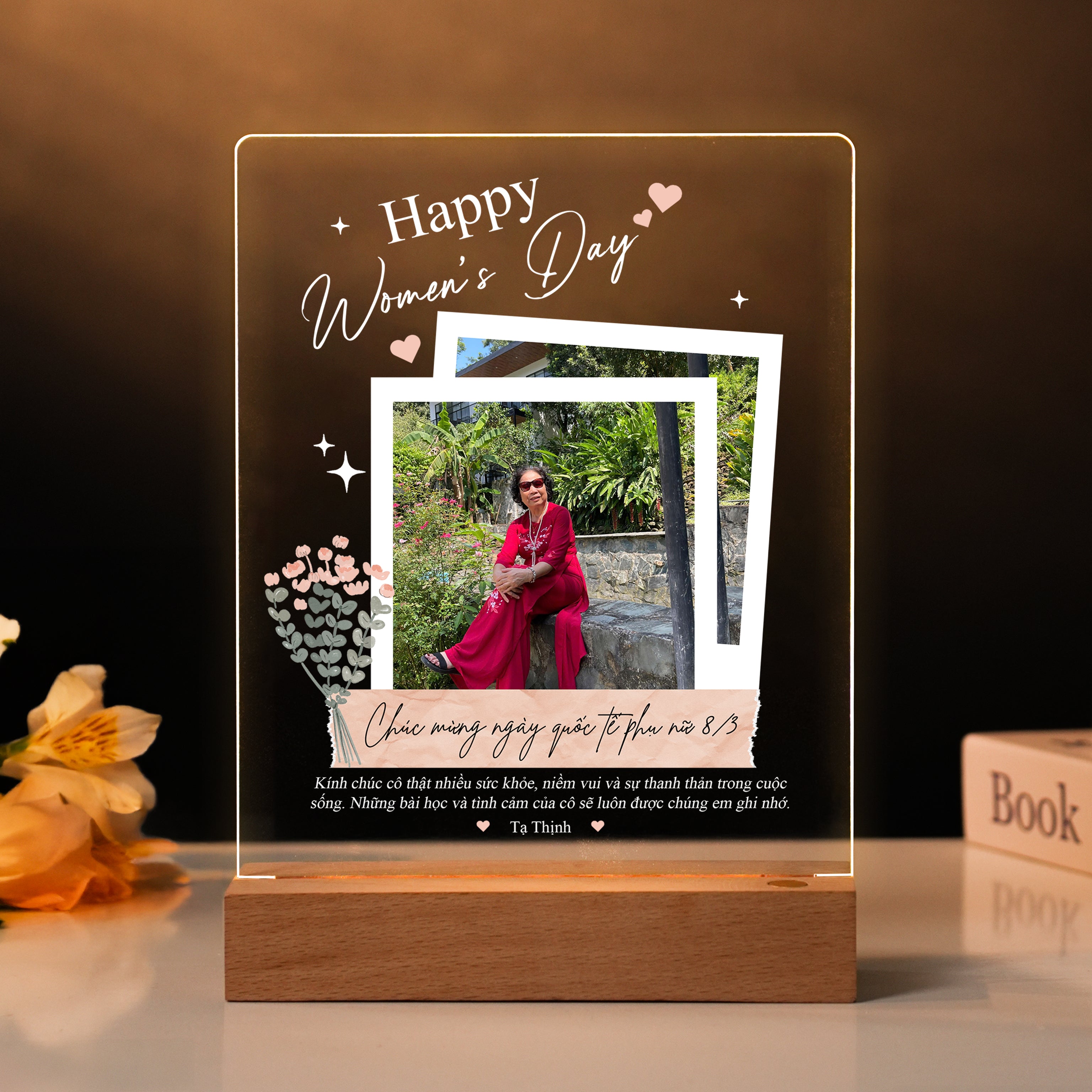 Quà tặng ĐÈN NGỦ IN HÌNH THEO YÊU CẦU - Quà Tặng Ngày Quốc Tế Phụ Nữ