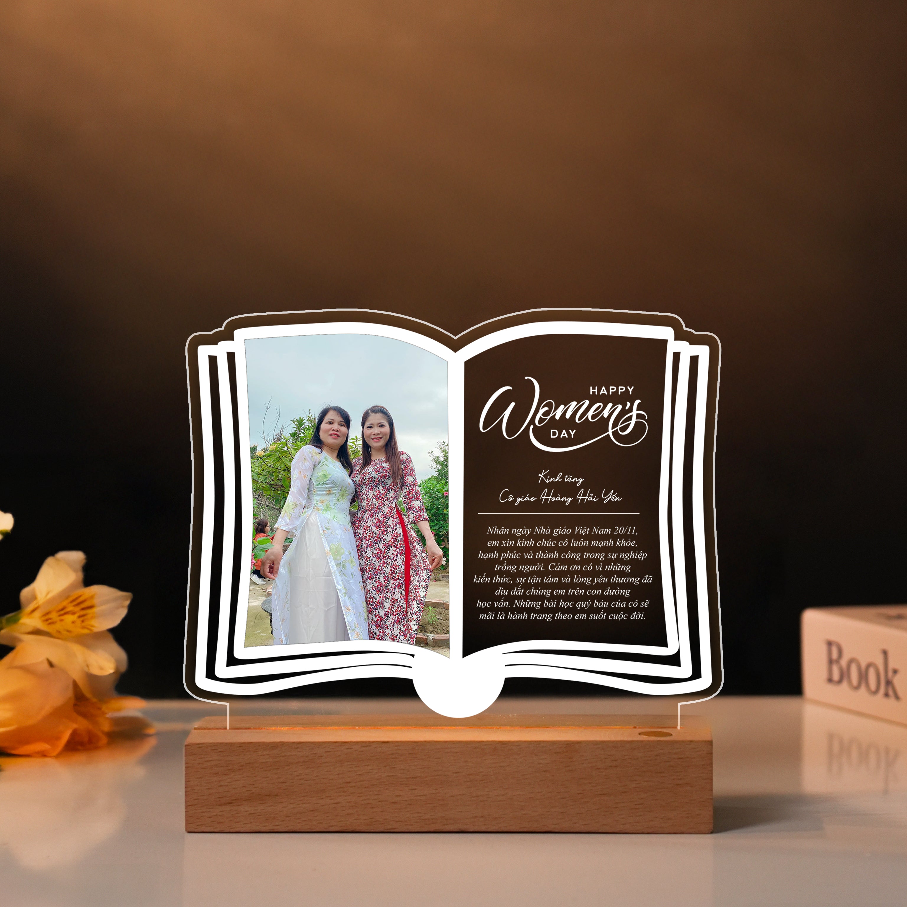 Quà tặng ĐÈN NGỦ IN HÌNH THEO YÊU CẦU - Quà Tặng Ngày Quốc Tế Phụ Nữ