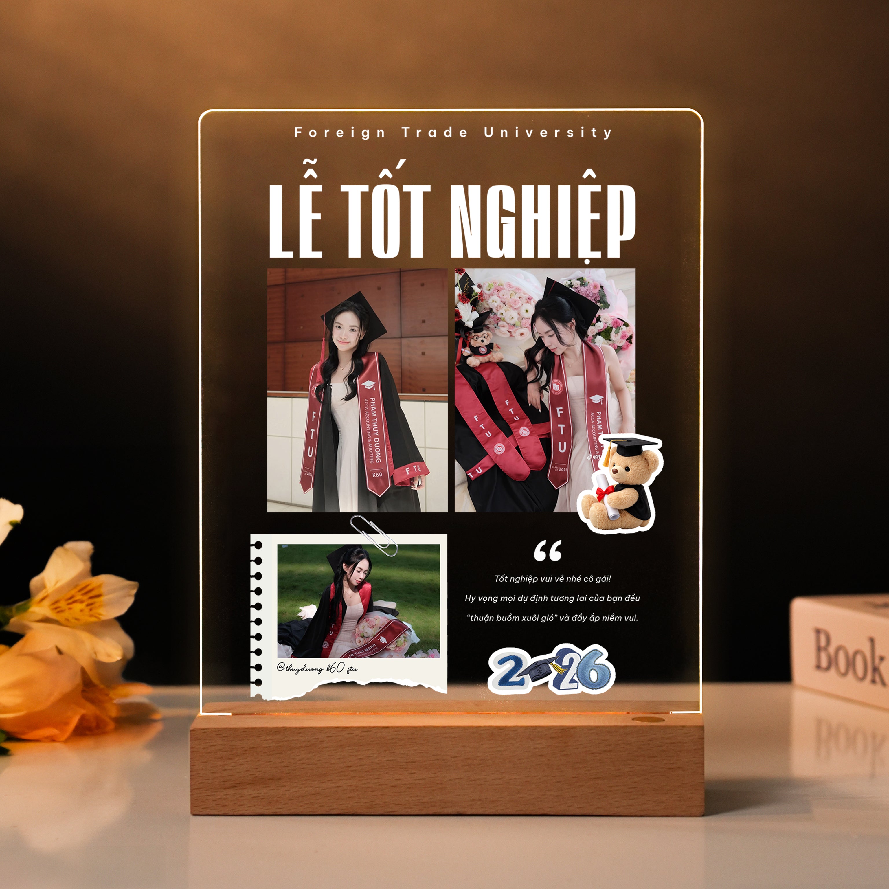 Quà tặng ĐÈN NGỦ IN HÌNH THEO YÊU CẦU - Quà Tặng Ngày Tốt Nghiệp
